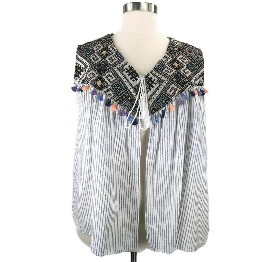 Velzera Cardigan Size 2X Plus Black Embroidered